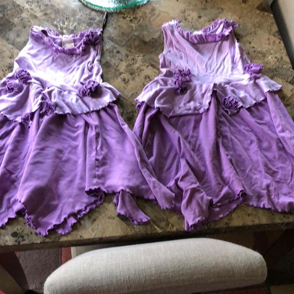 2 lemon loves lime purple dresses size 7 & 8